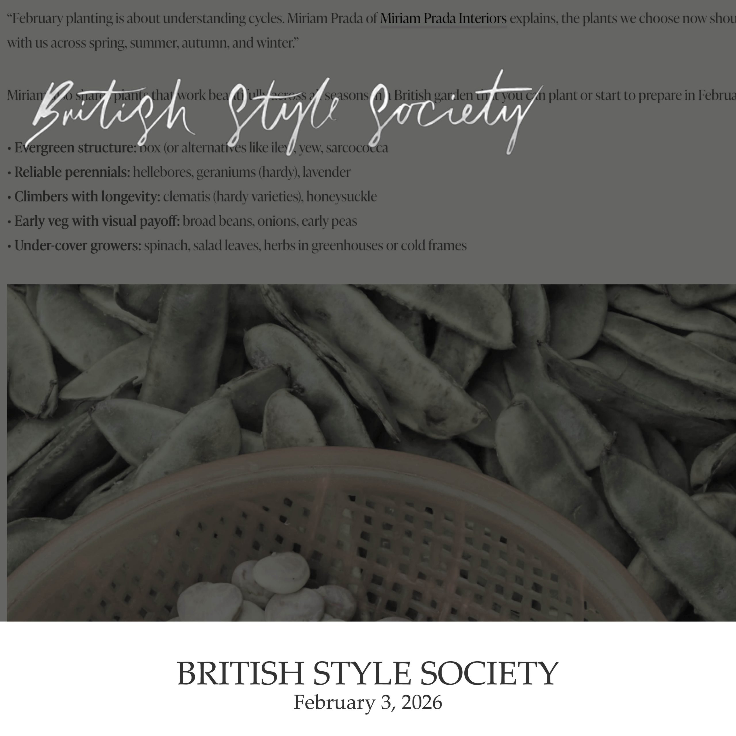 BRITISH STYLE SOCIETY